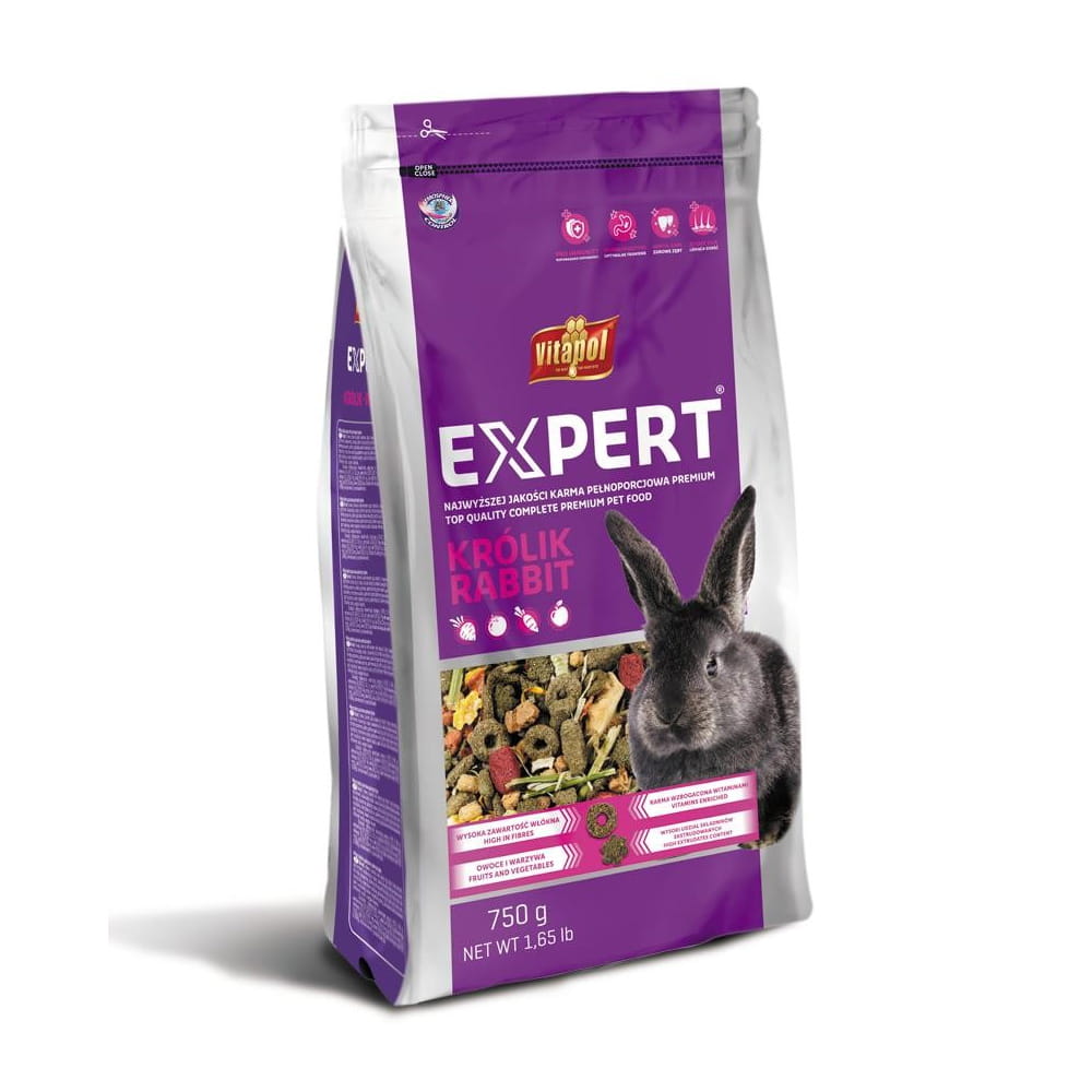 Vitapol EXPERT Pełnoporcjowa karma dla królika 750g
